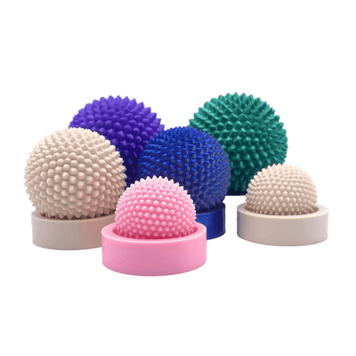 spike sphere, pain stim fidget toy with stand