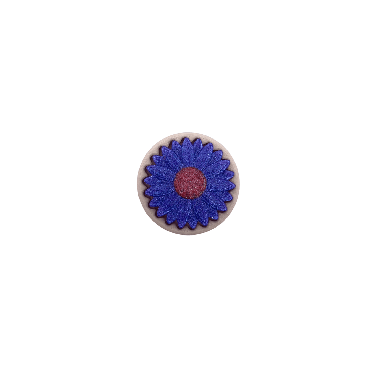 purple glitter sunflower clicker fidget toy