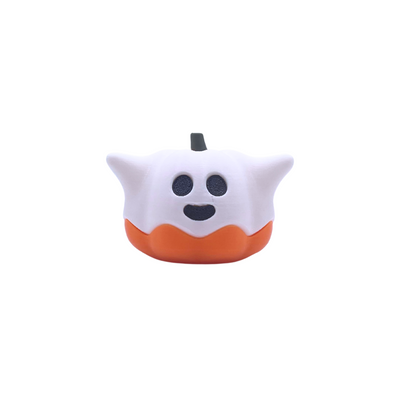 Ghost pumpkin ornament is perfect for Halloween to display on your shelf or table.