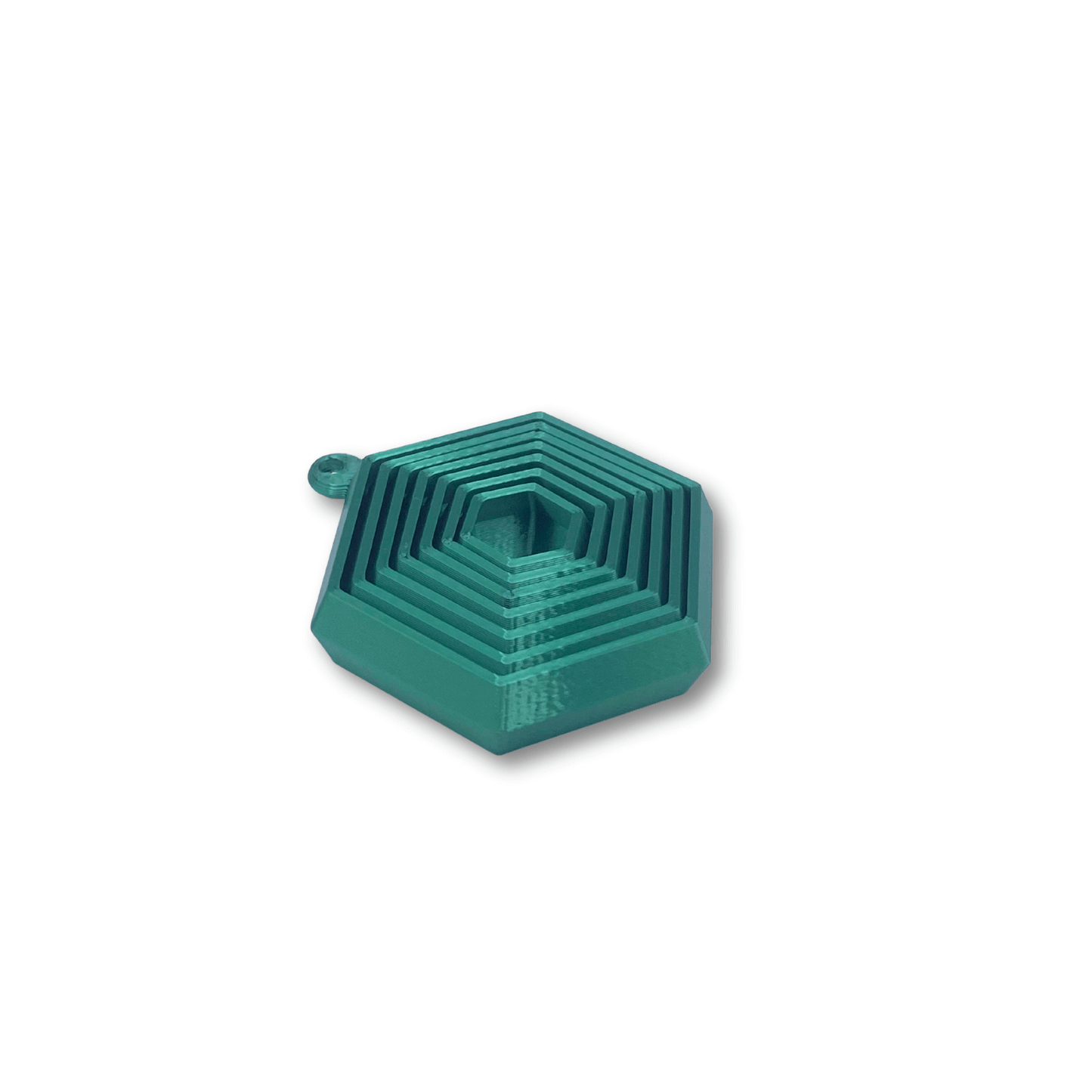 Hexagon flexi fidget toy keyring charm