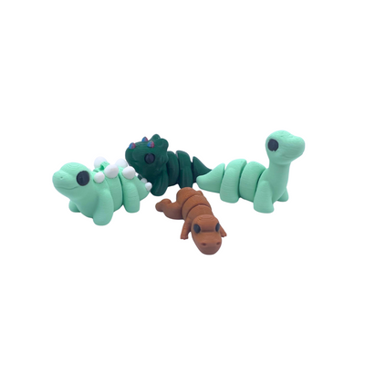 Dinosaur flexi articulated toy set 3dprinted