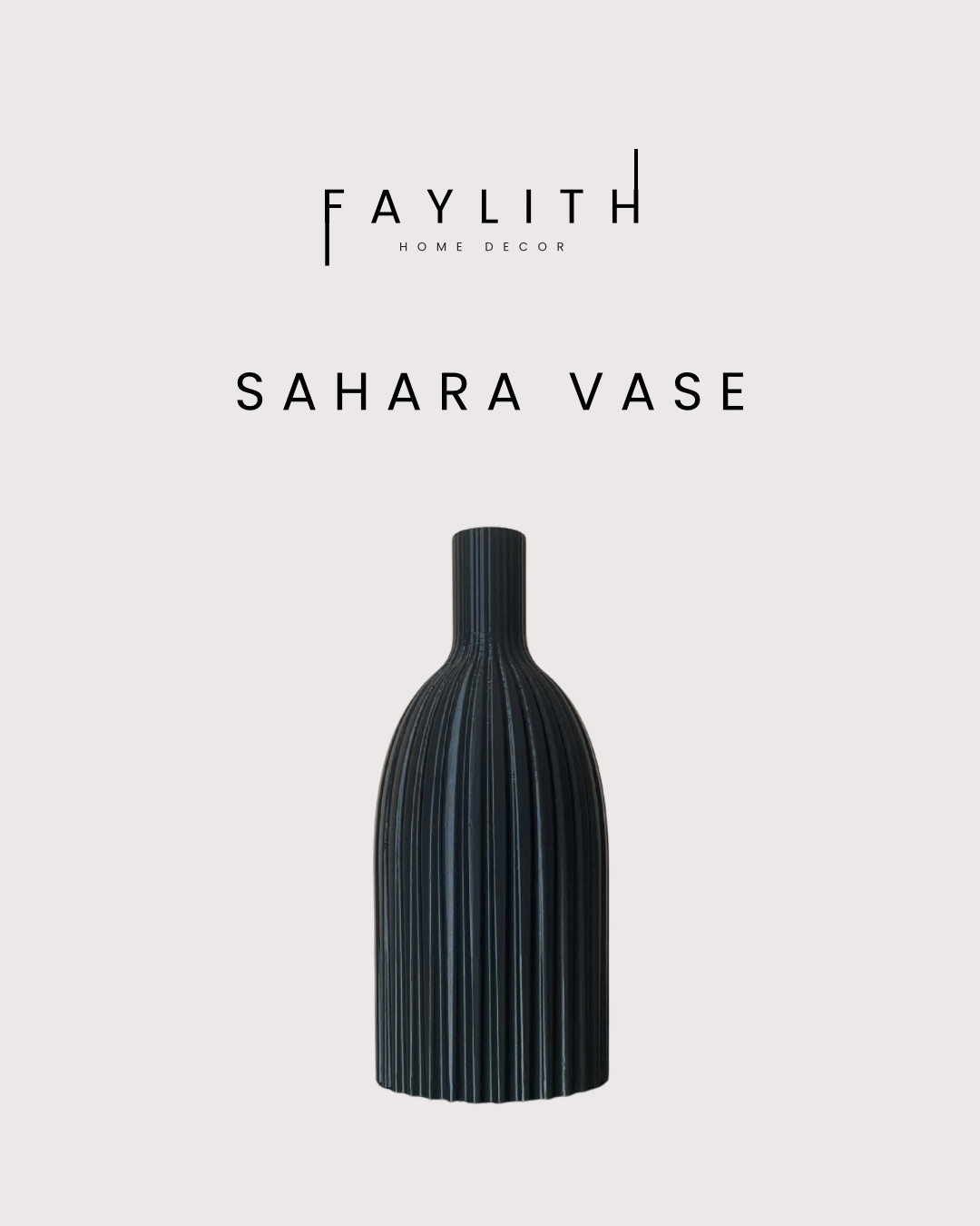 Sahara Vase Black