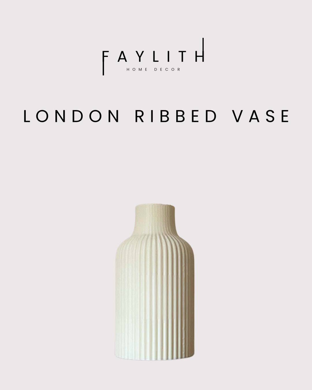 London Small Ribbed Vase