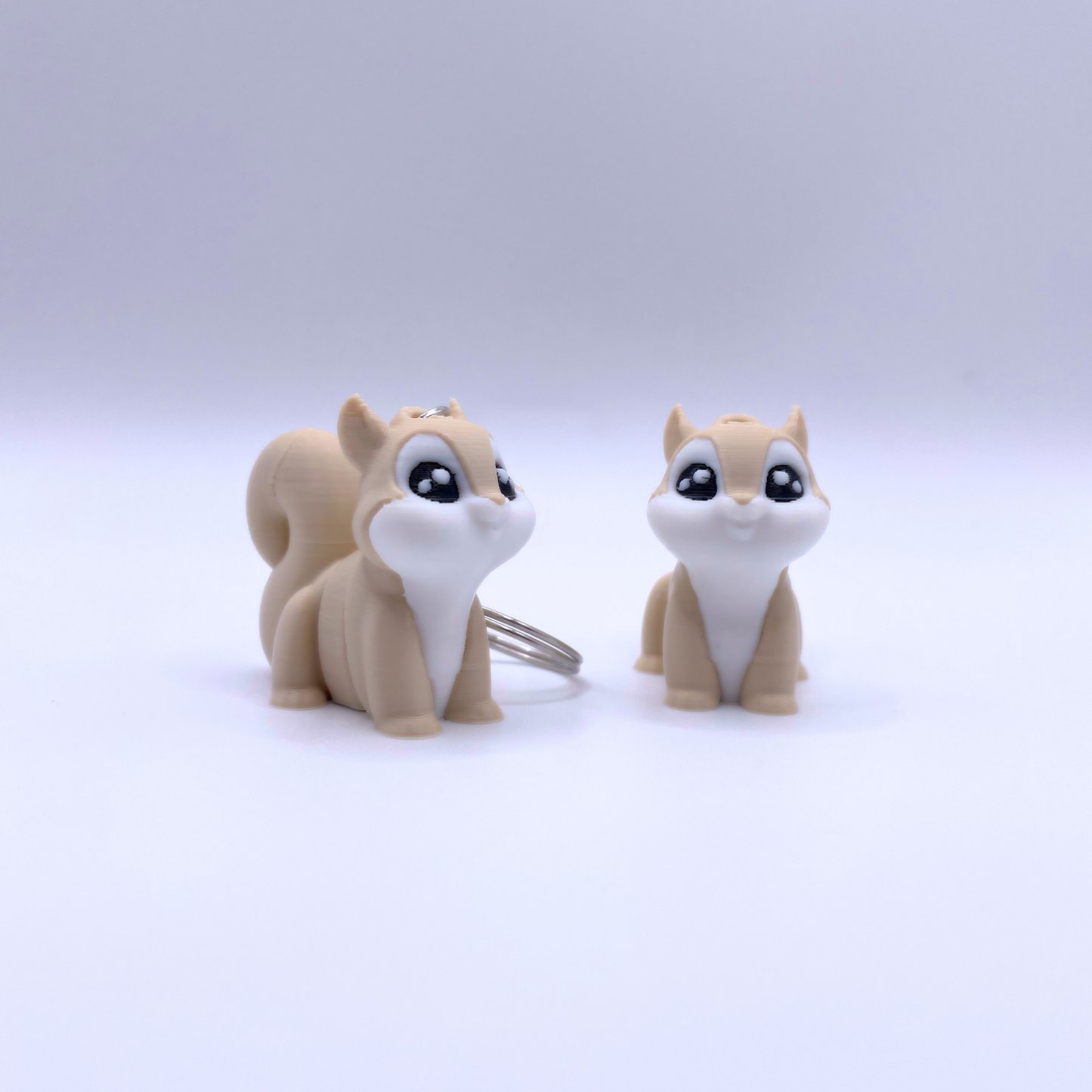beige squirrel fidget toy keyring cute