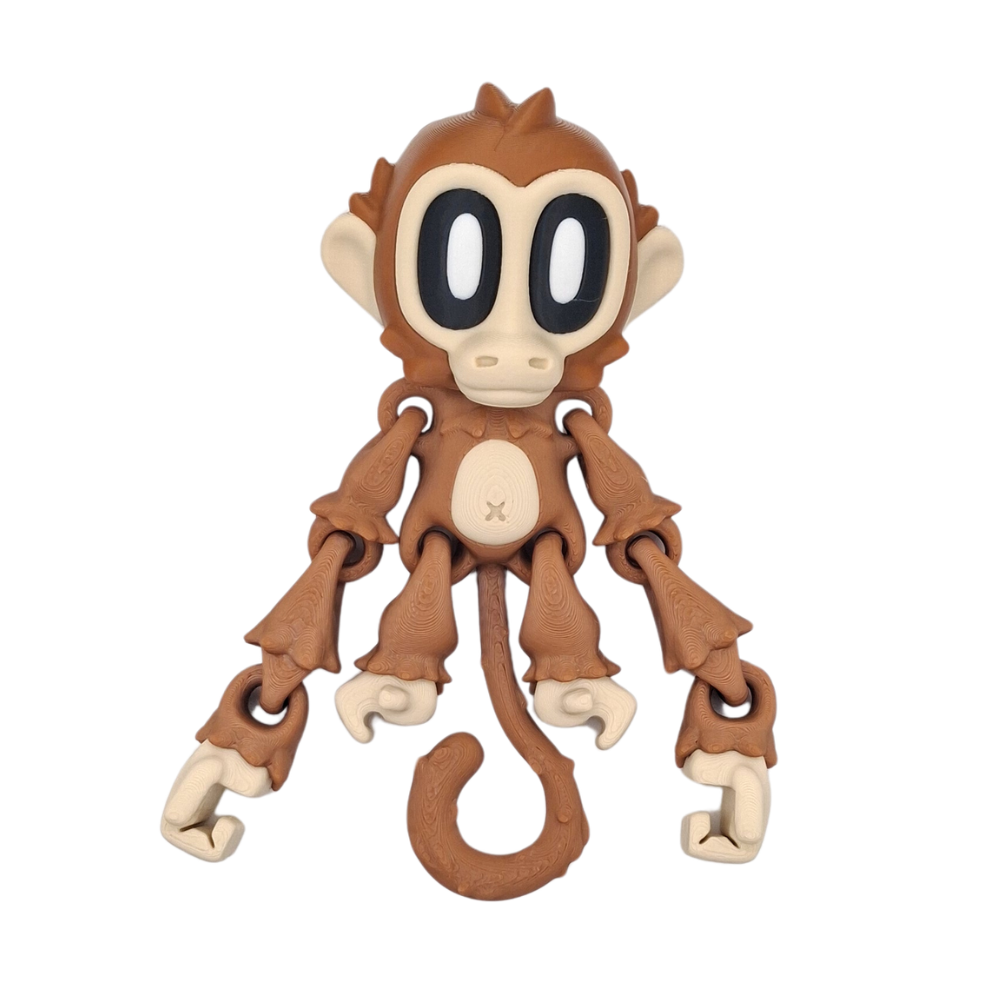 brown monkey flexi fidget toy