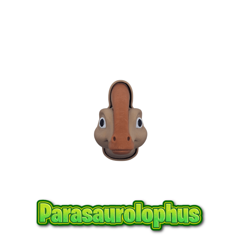 Parasaurolophus head figurine clicker asmr fidget toy