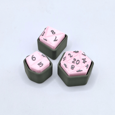 Pink D&D Dice Clicker sensory fidget toy