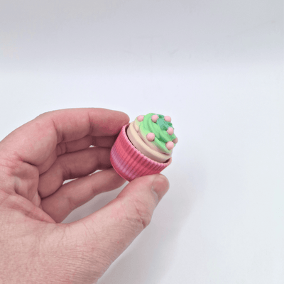 Spring mini cupcake clicker asmr fidget toy hand held for lanyards