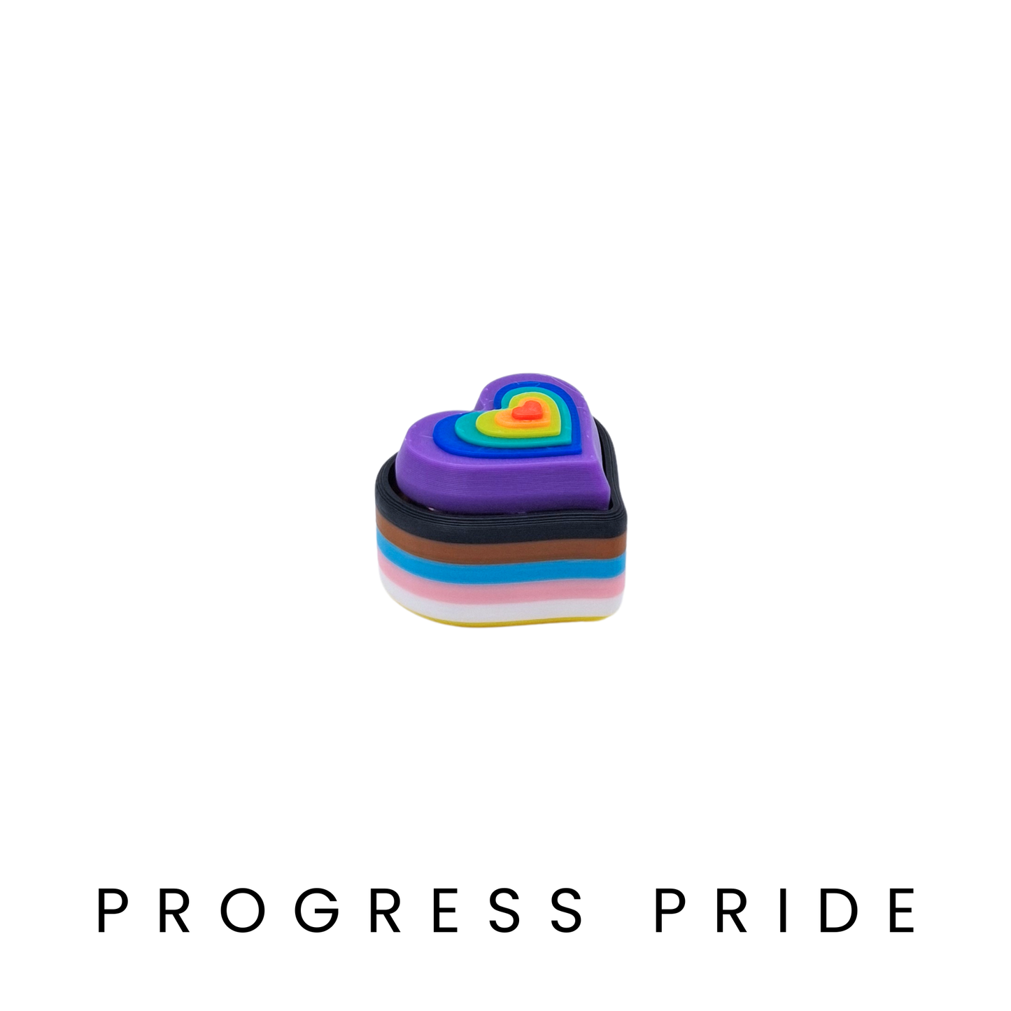 progress pride heart clicker fidget toy