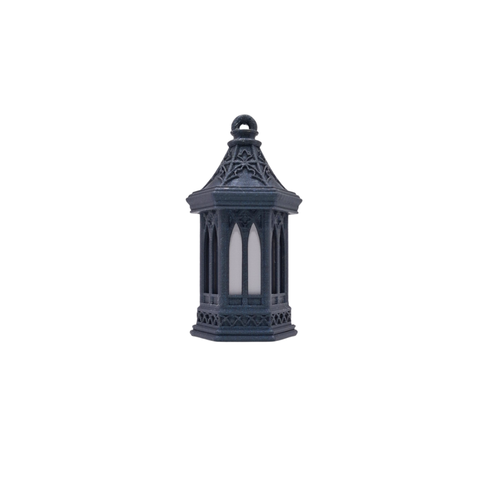 gothic style lantern clickers glitter black and silver