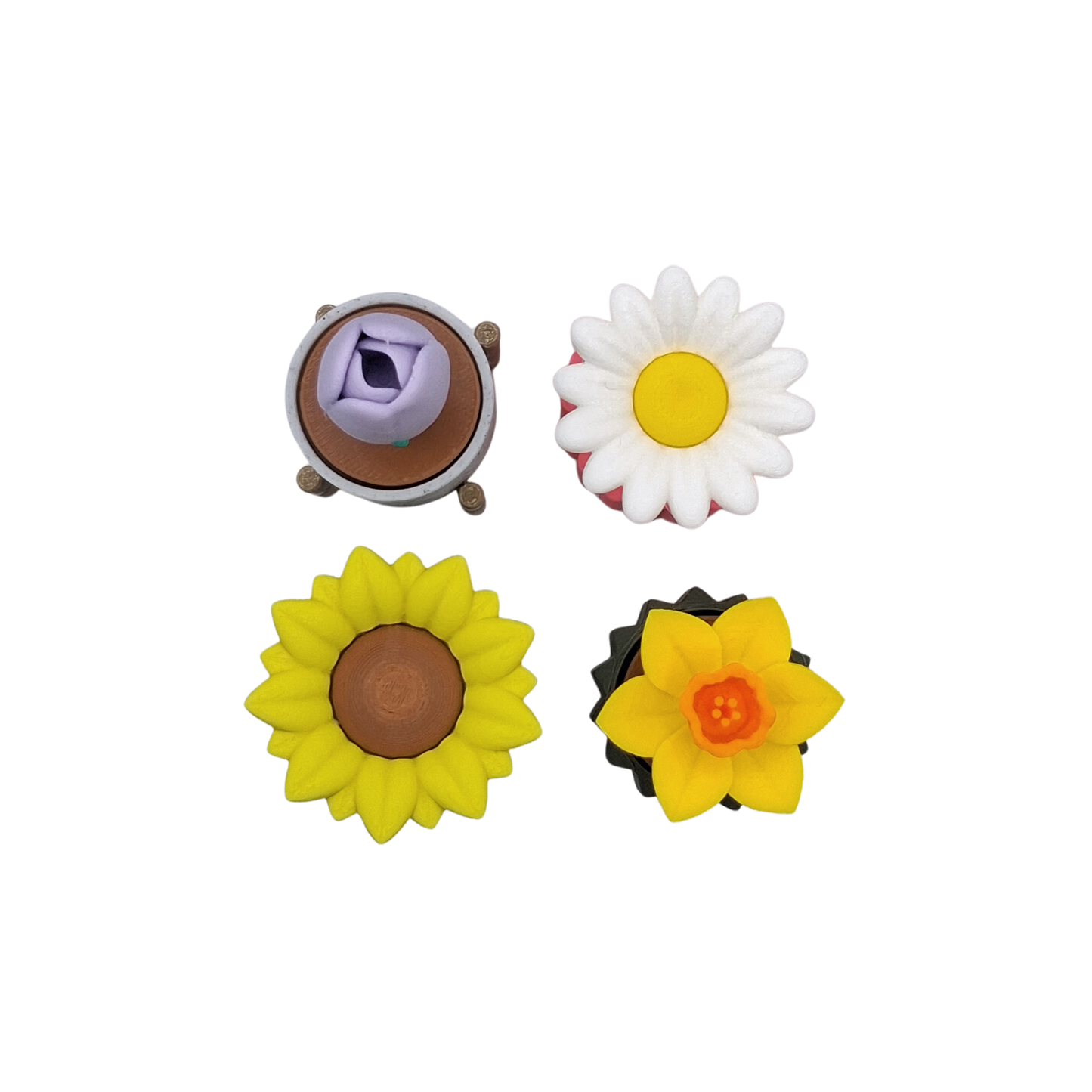 Flower Clickers | tulip, Daisey, sunflower, daffodil