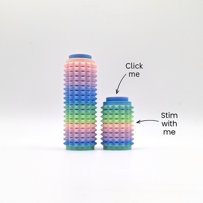 Pain stim clicker sensory tool for neurodivergent adults magic pastel rainbow small