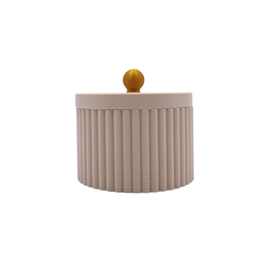 small ribbed container for beauty products