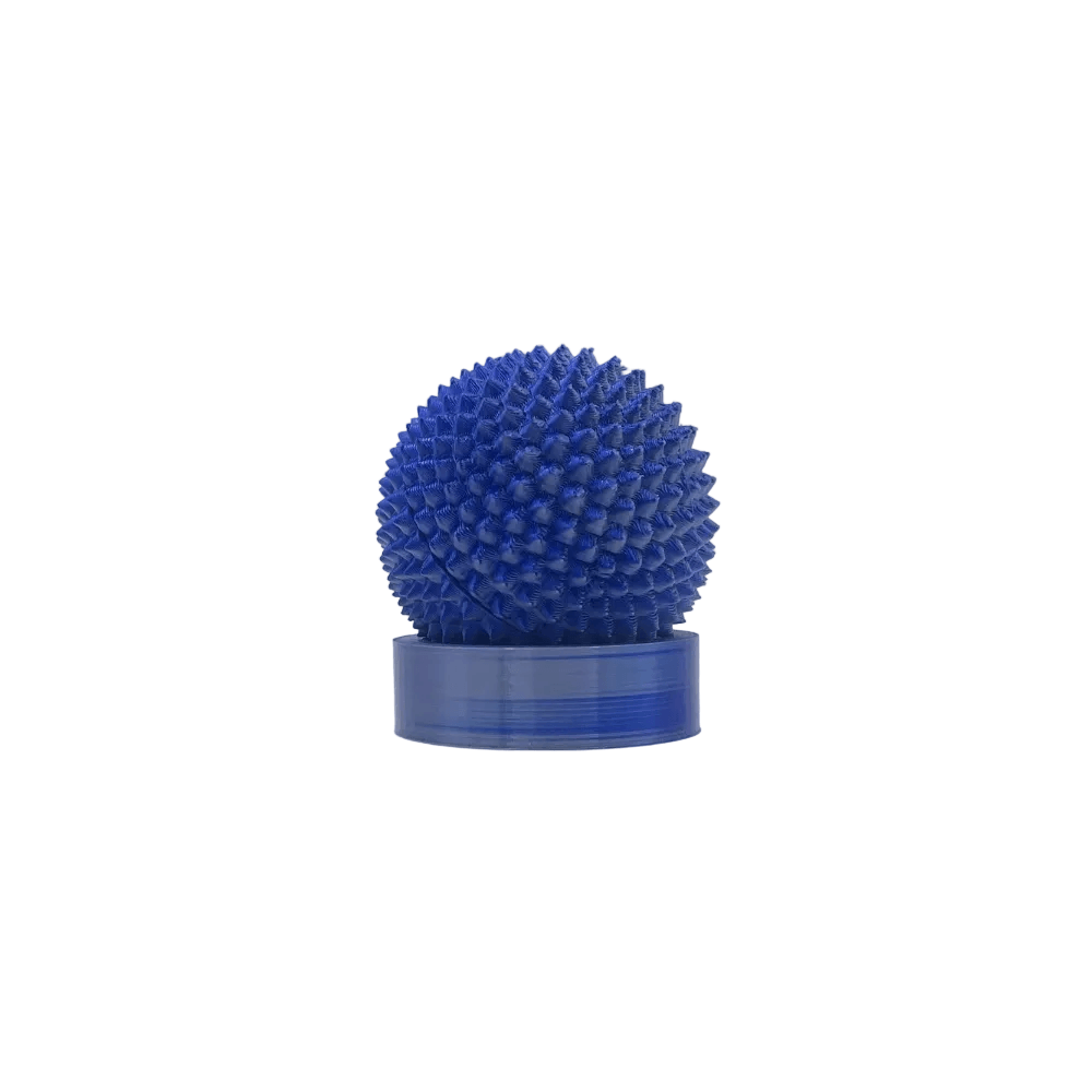 spike sphere, pain stim fidget toy with stand titan blue