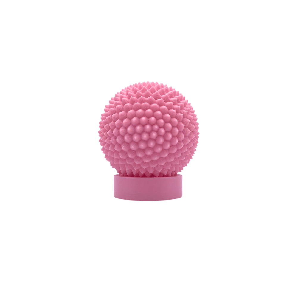 spike sphere, pain stim fidget toy with stand pink large