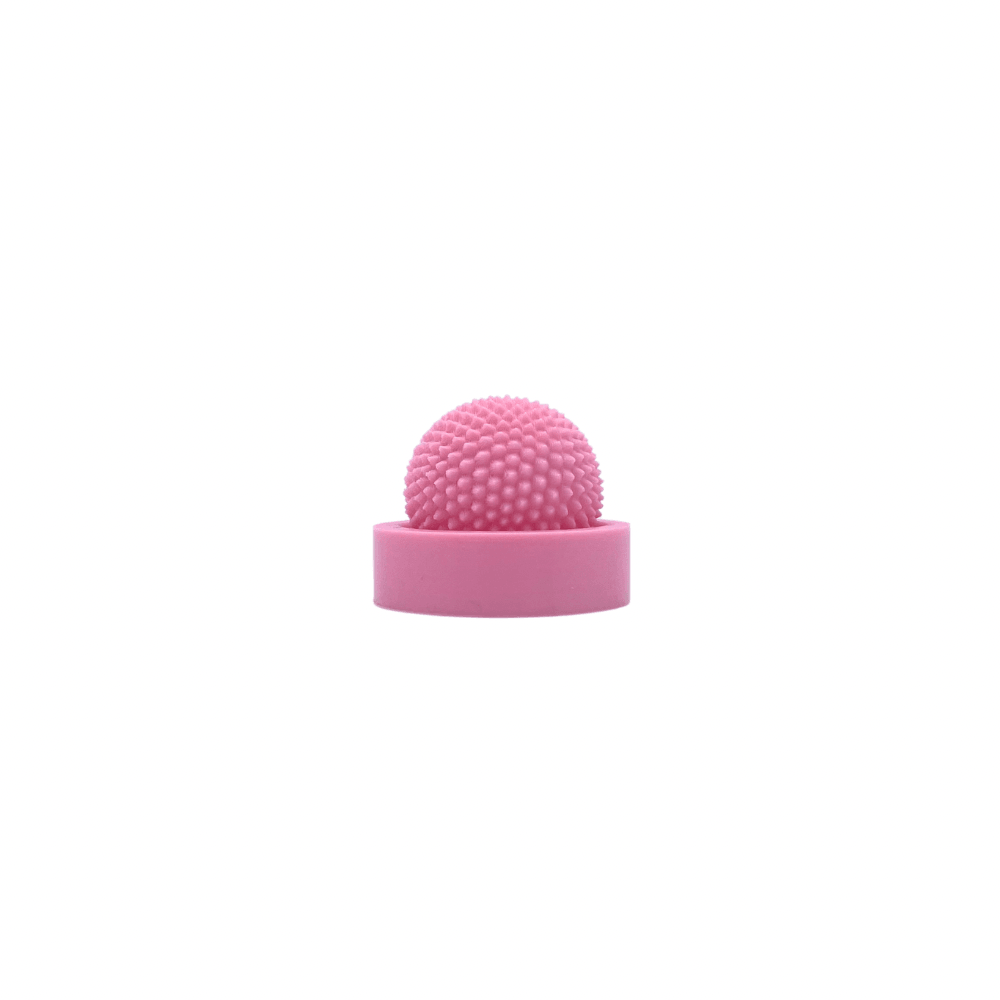 spike sphere, pain stim fidget toy with stand pink small