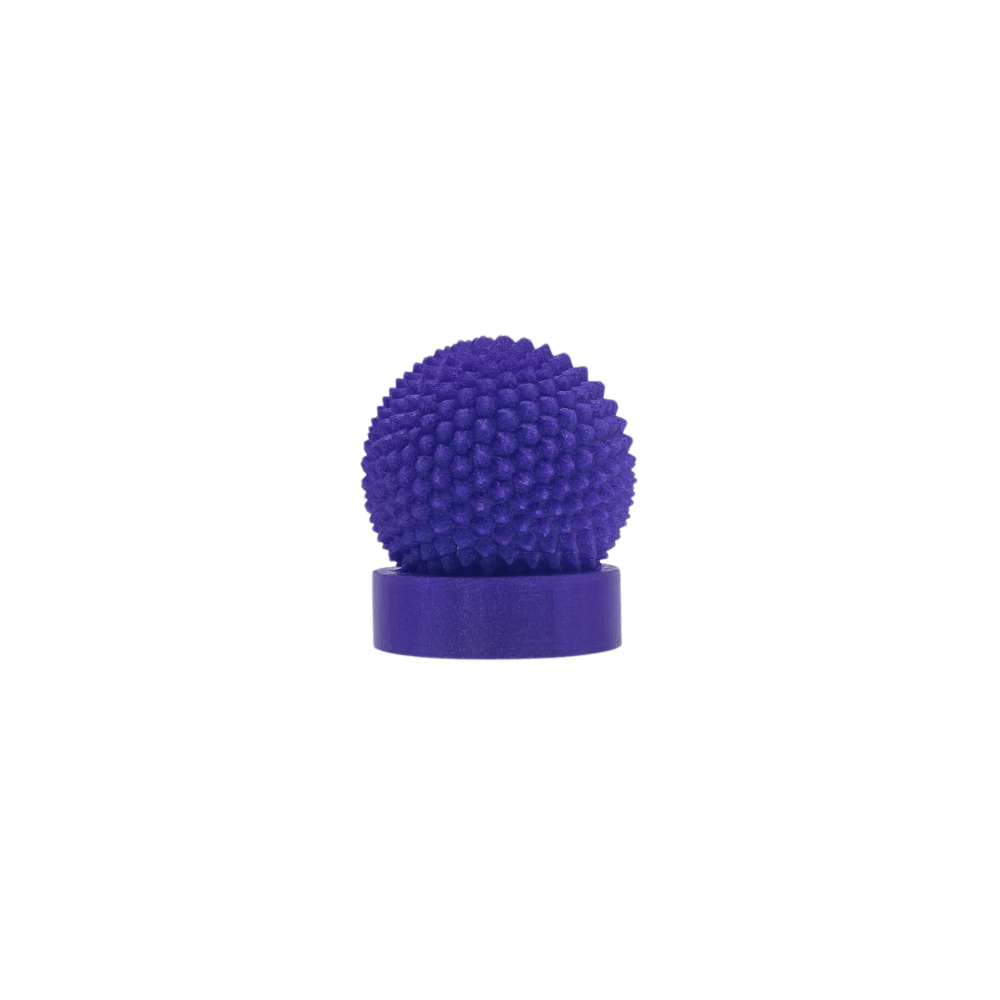 spike sphere, pain stim fidget toy with stand amethyst purple medium