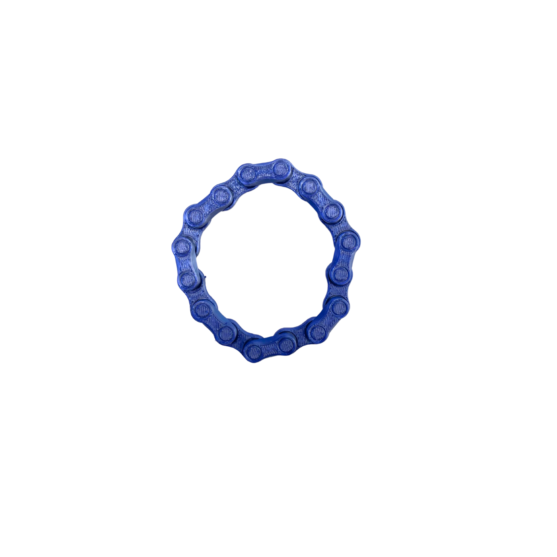 Flexi Chain Links metallic blue large fidget toy
