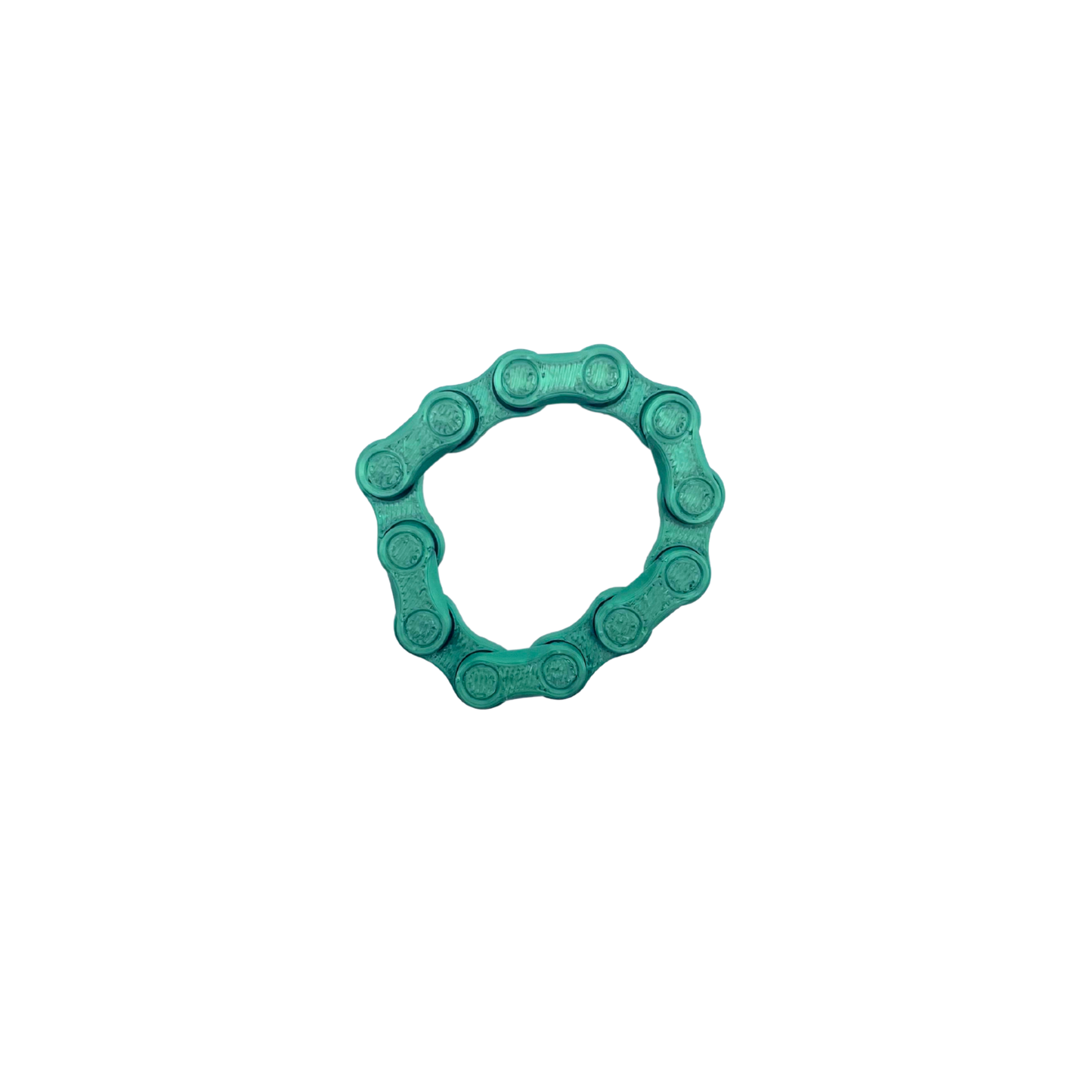 Flexi Chain Links metallic green medium fidget toy