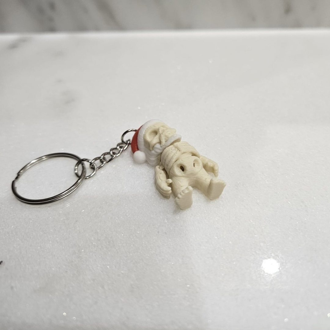 Christmas Skeleton Keyring