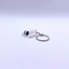 Mini white silk spider keyring with black eyes and keychain, perfect for Halloween decorations.