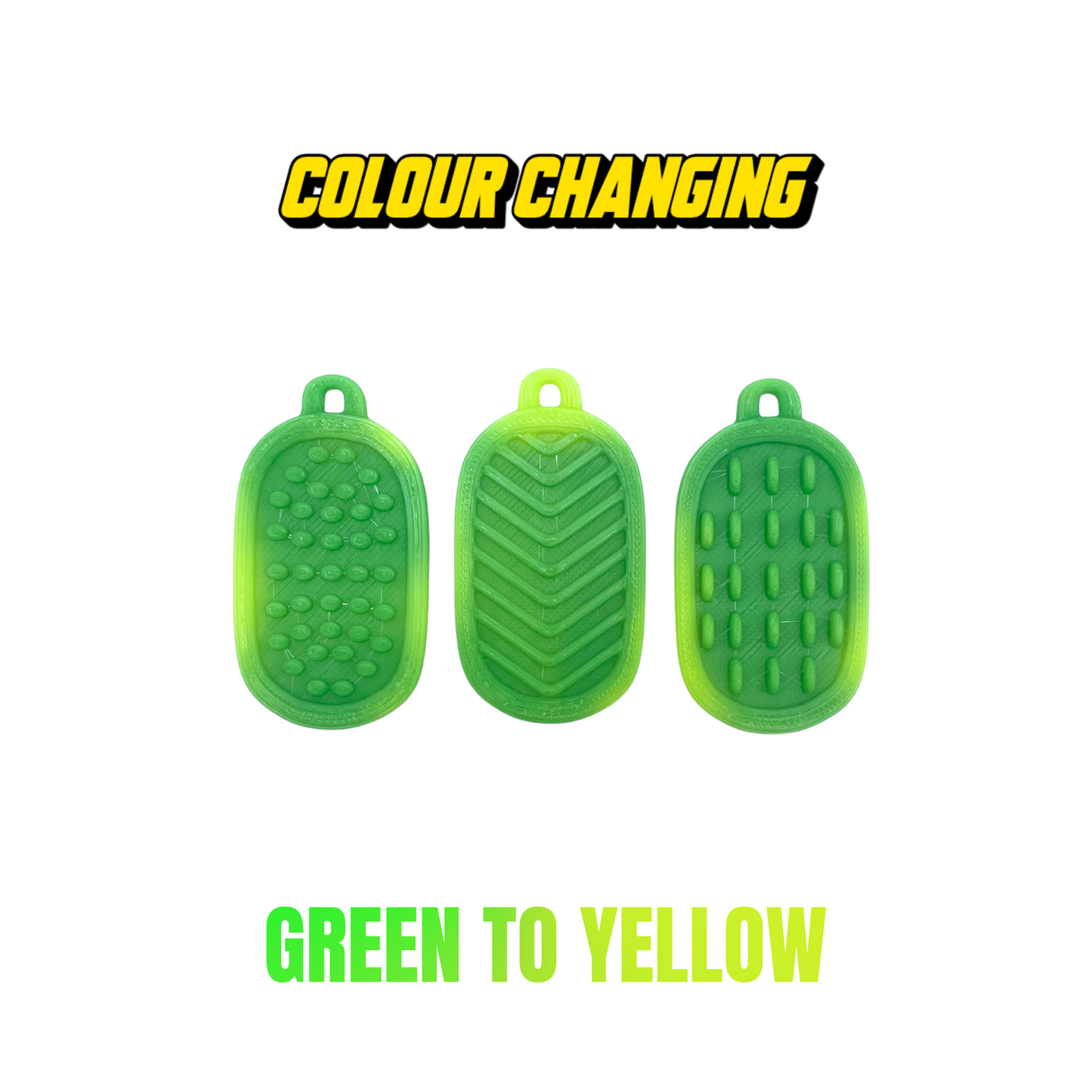 texture pad green to yellow colour changing fidget