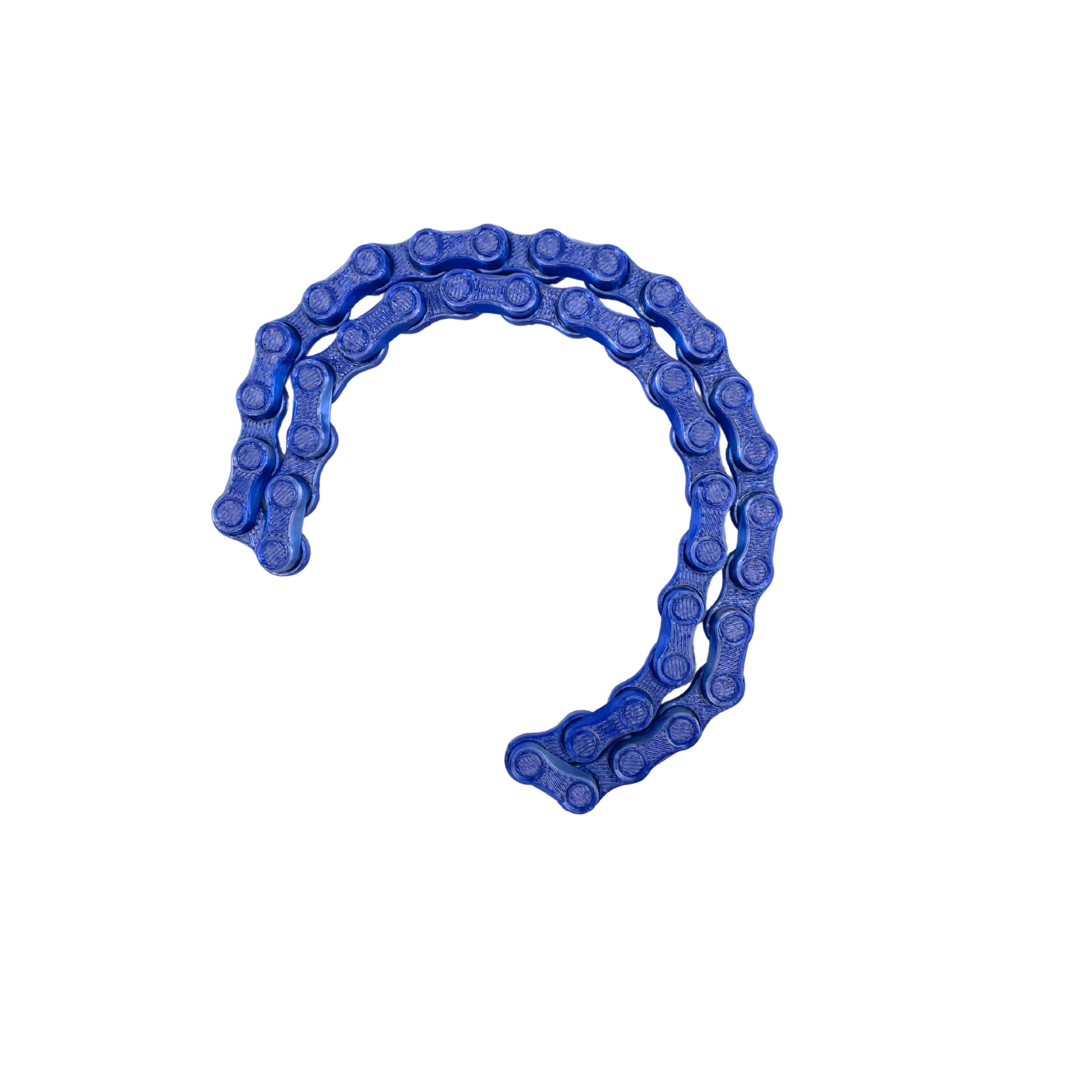 Flexi Chain Links metallic blue xl fidget toy