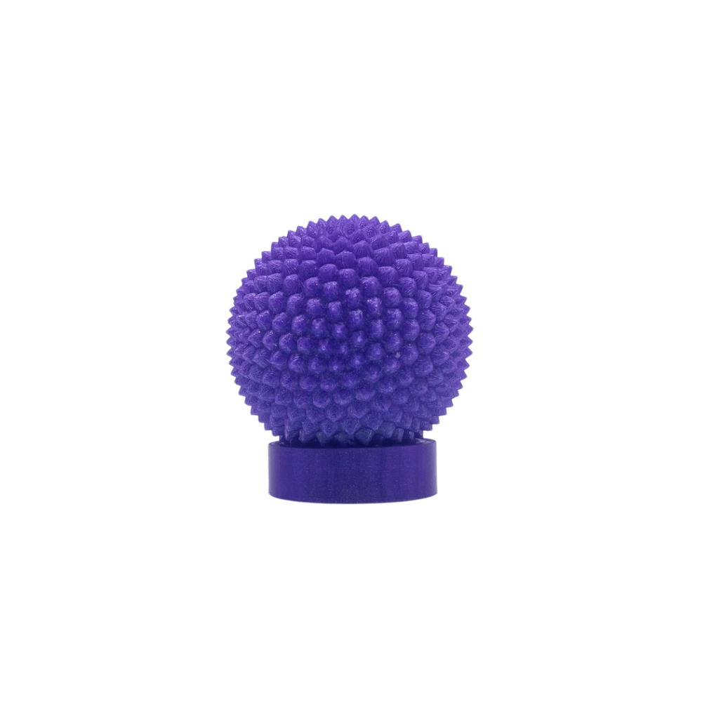spike sphere, pain stim fidget toy with stand amethyst purple large