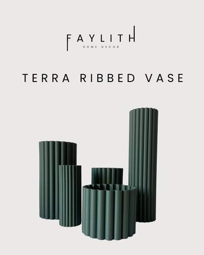 Terra Ribbed Vase