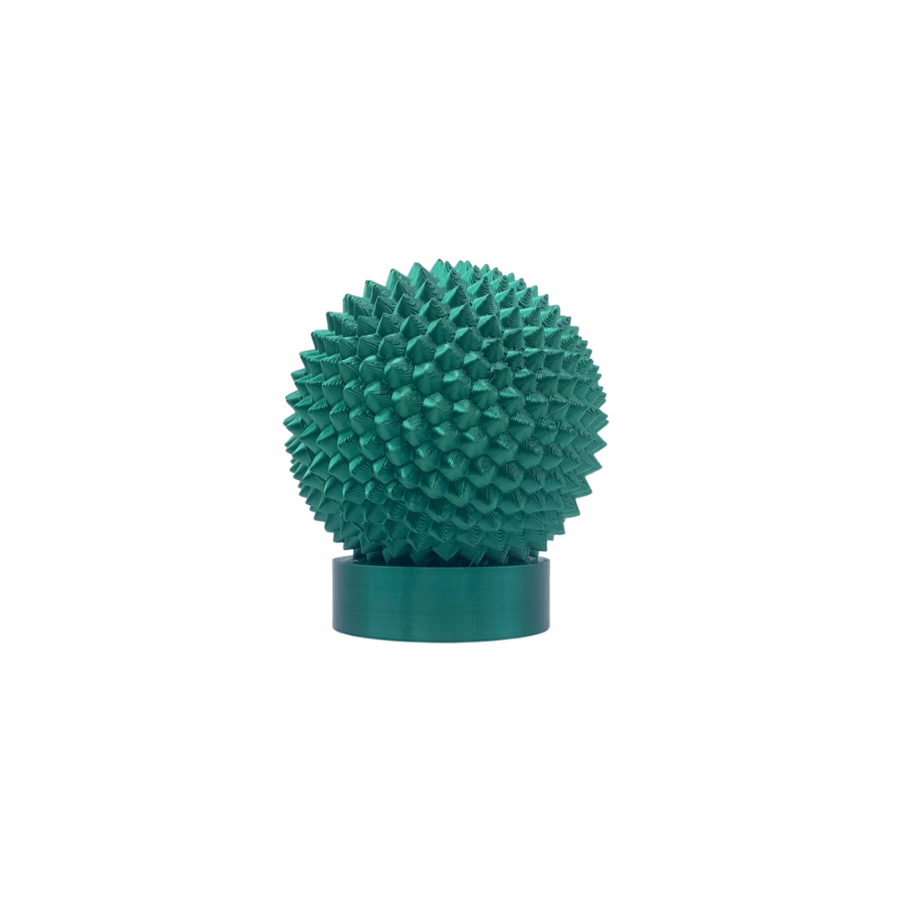 spike sphere, pain stim fidget toy with stand emerald green large