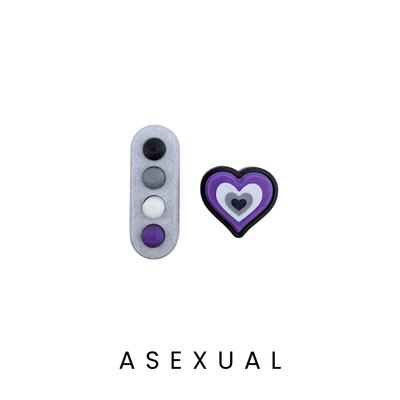 Asexual Fidgets heart and push button bundle
