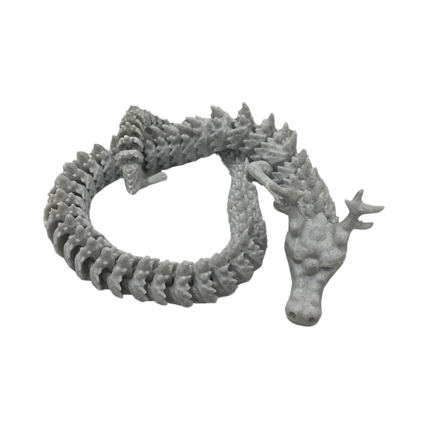 Long White Marble Dragon Fidget Toy