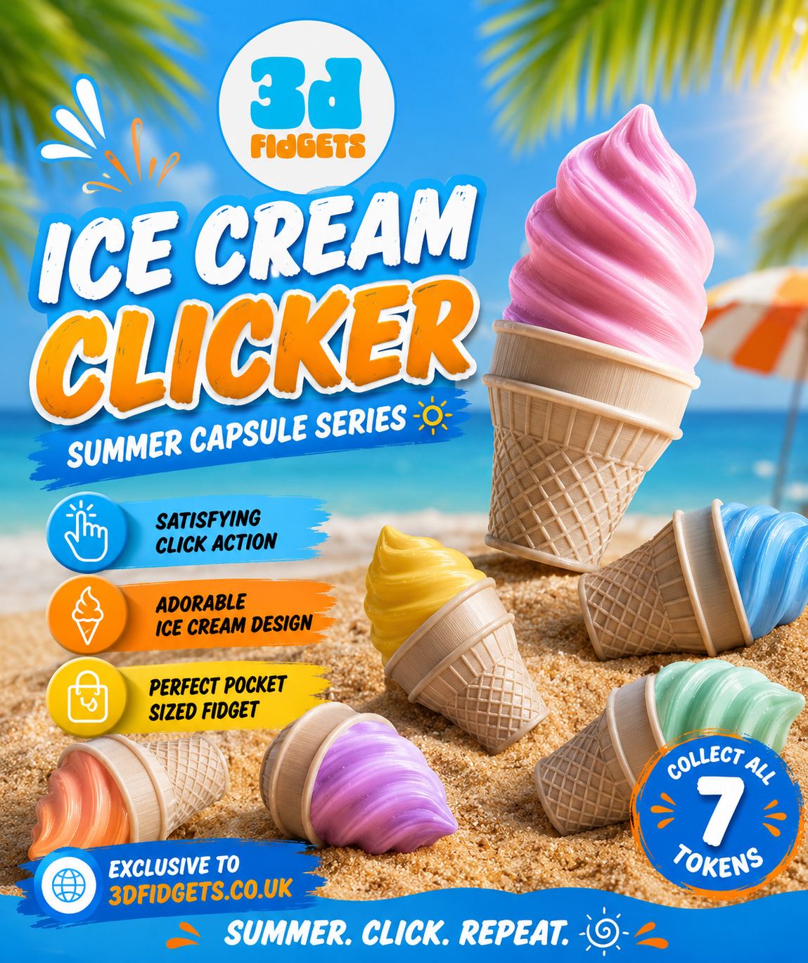 3dFidgets Ice Cream Clicker - Summer Event