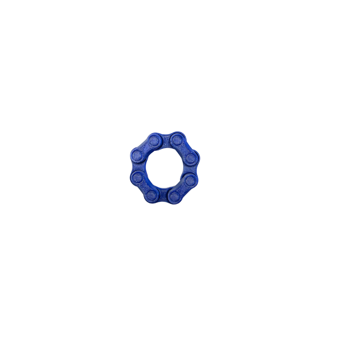 Flexi Chain Links metallic blue small fidget toy