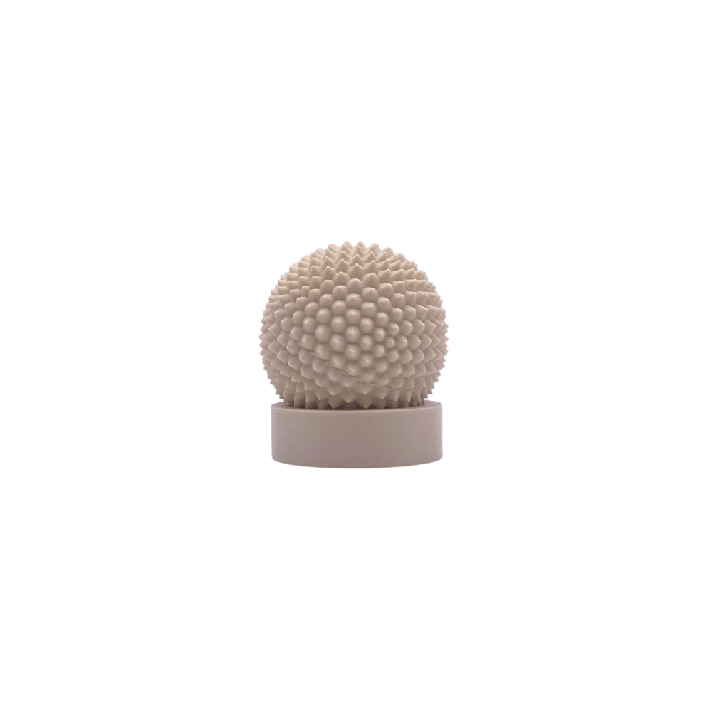spike sphere, pain stim fidget toy with stand bougie beige medium