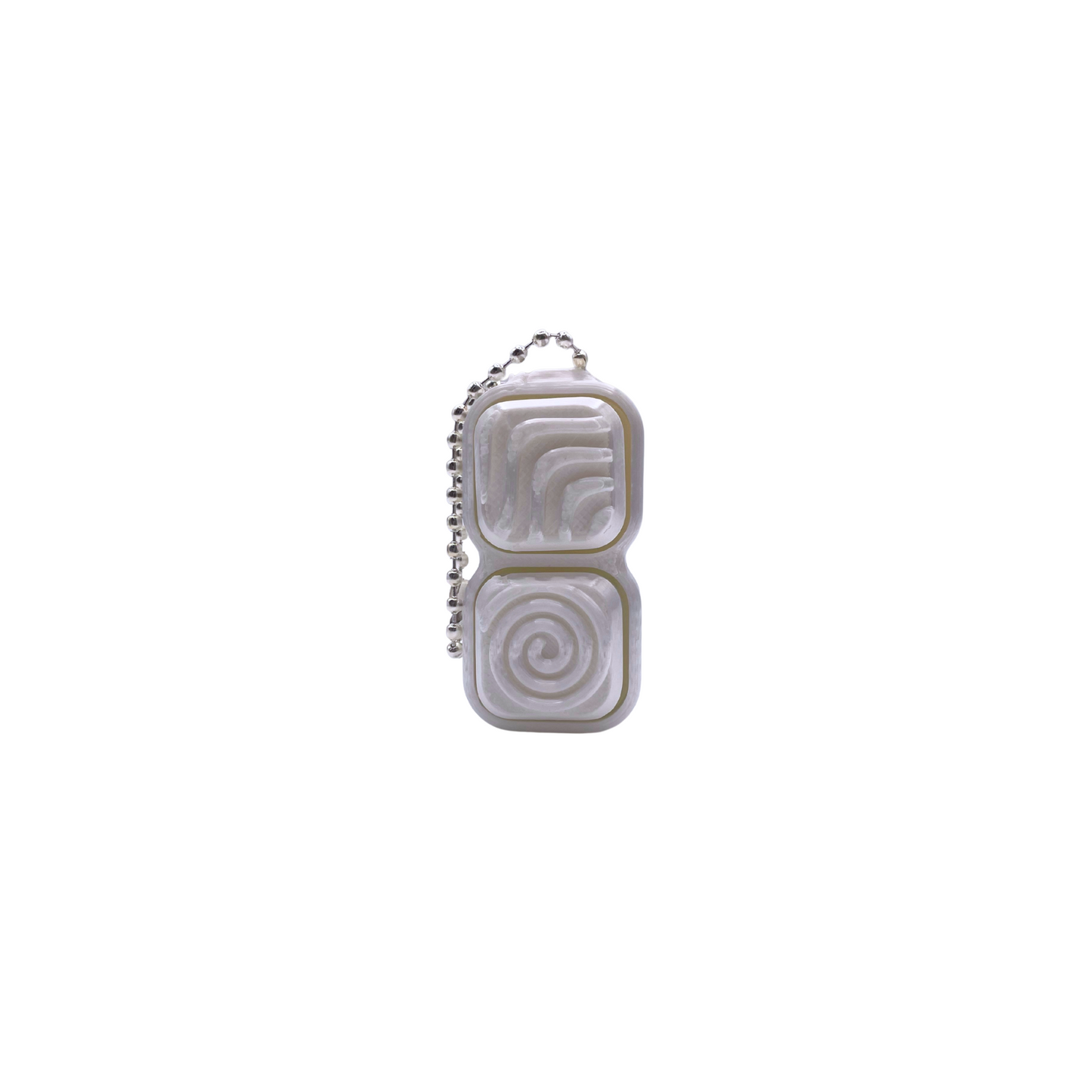 Texture Clicker Keyring White