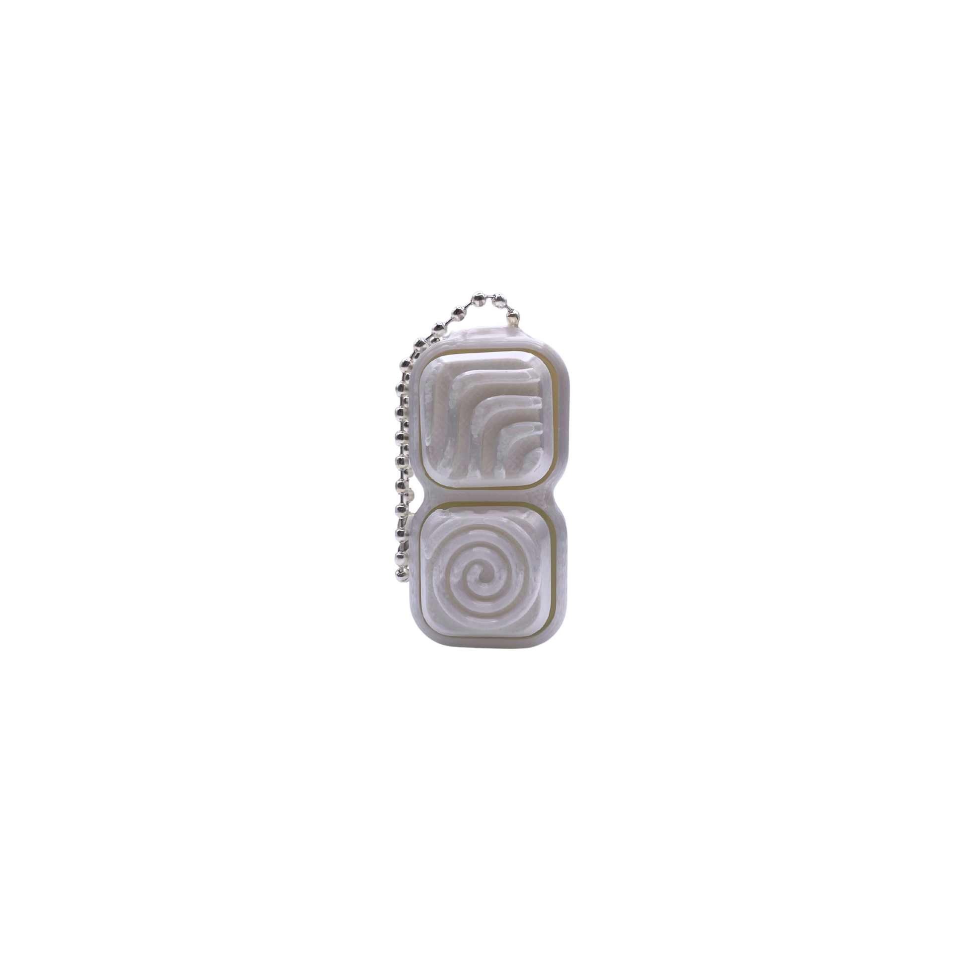 Texture Clicker Keyring White