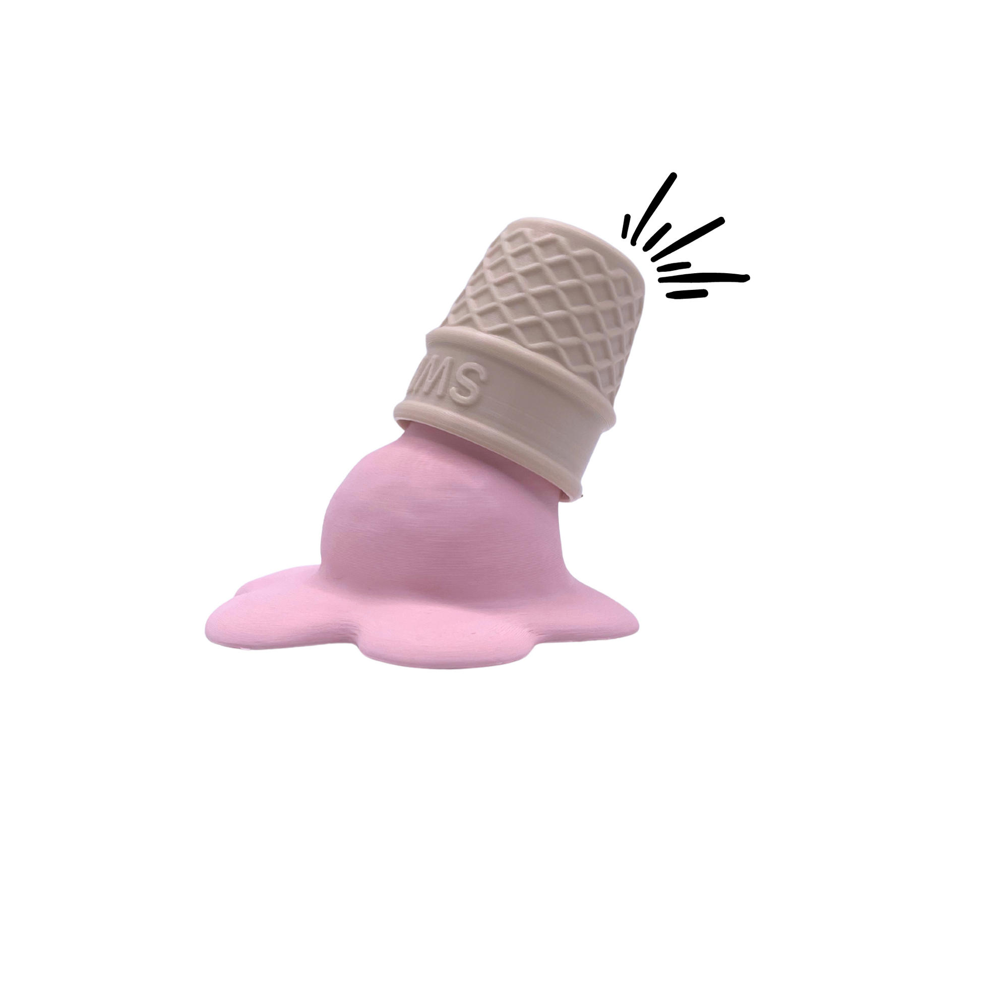 strawberry melt ice cream clicker fidget toy