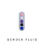 gender fluid push button fidget toy for the LGBTQIA+ community