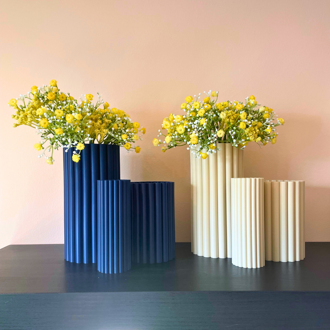 Ribbed Tube Vase