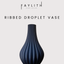 Ribbed Droplet Vase