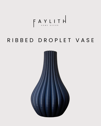 Ribbed Droplet Vase