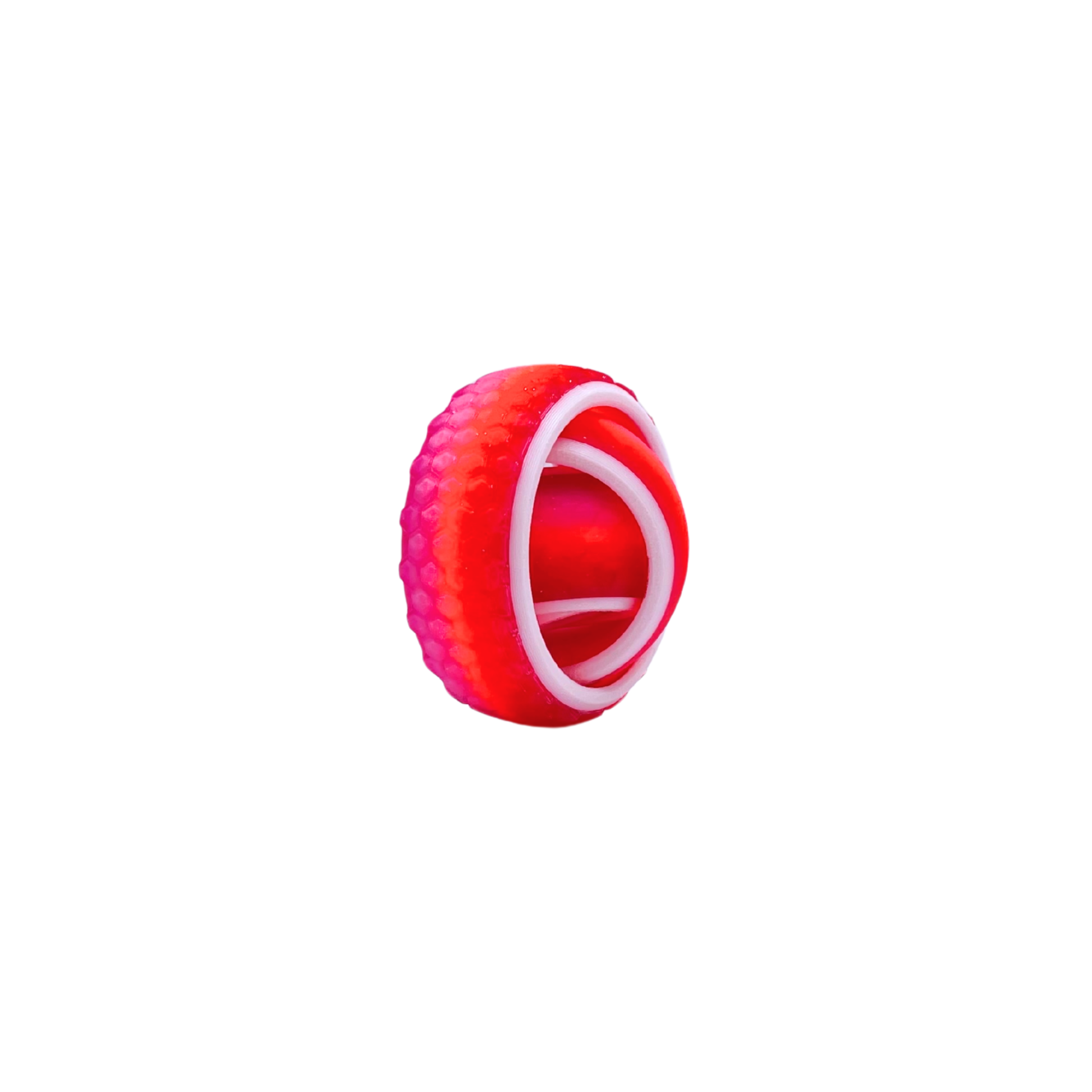 glitter pink red gyro fidget toy