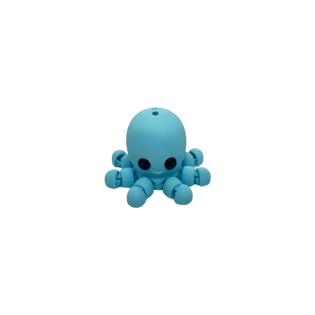 Baby Blue Octopus Keyring