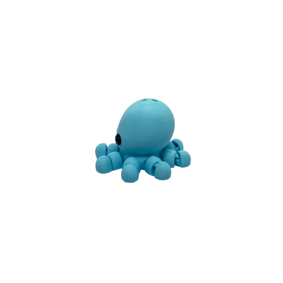 Baby Blue Octopus Keyring