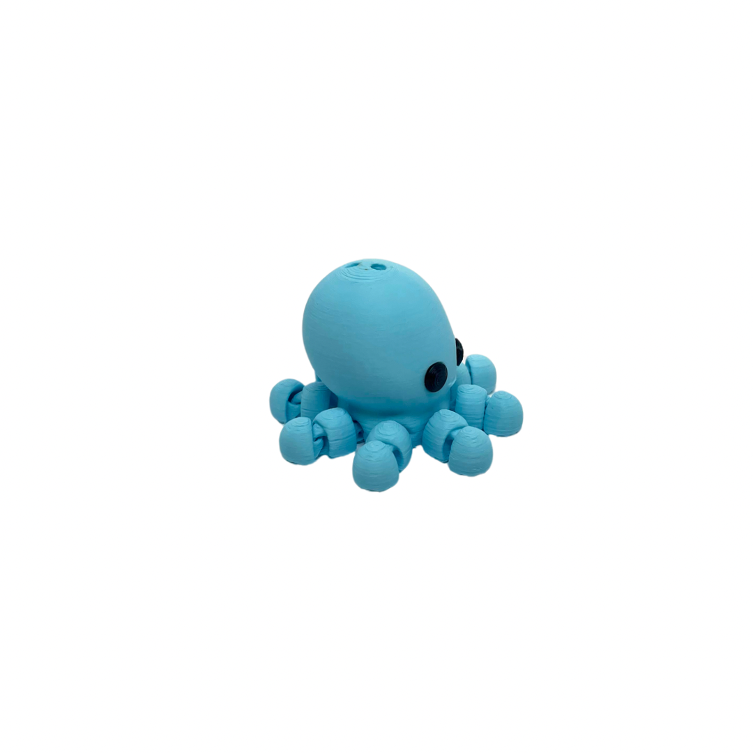 Baby Blue Octopus Keyring