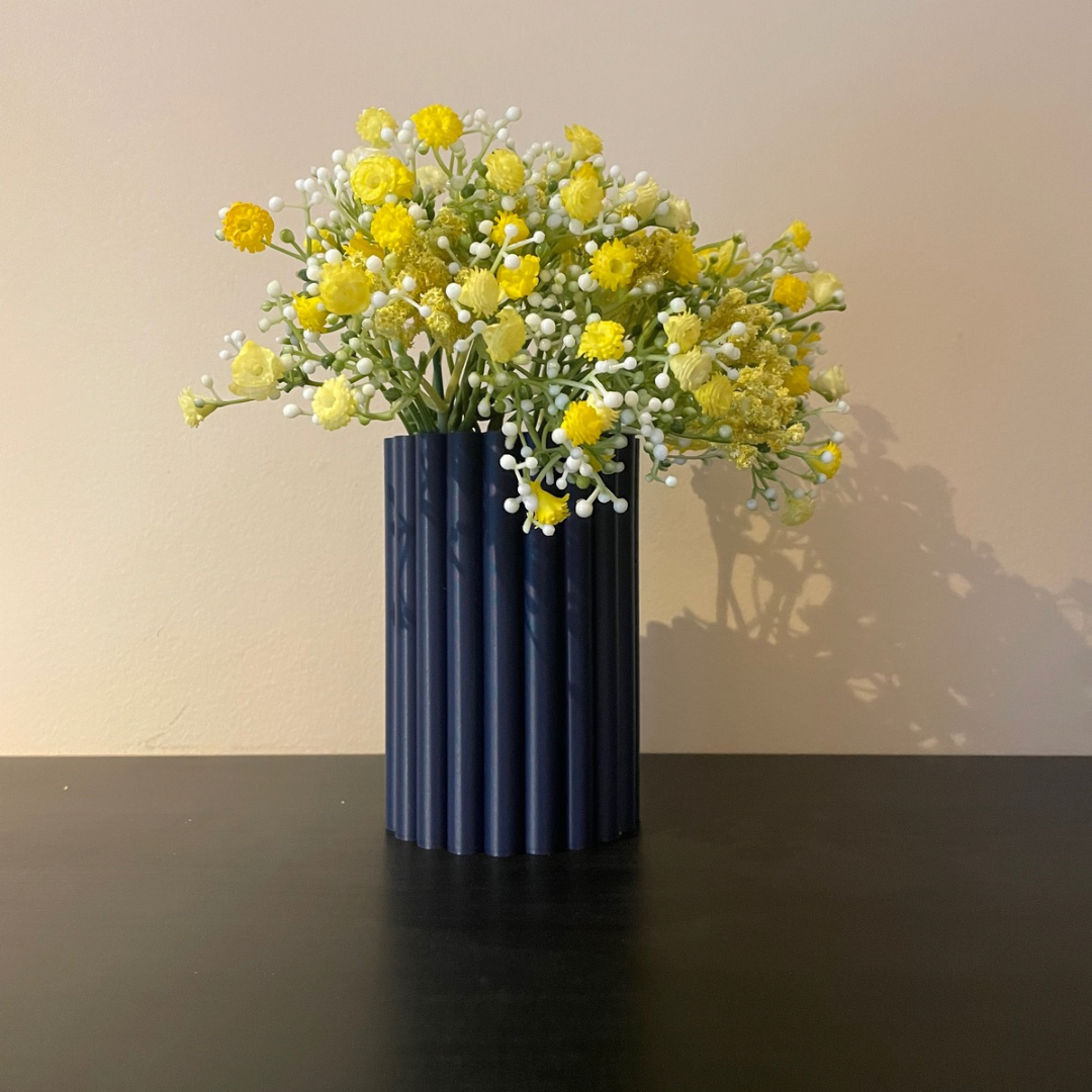 Ribbed Tube Vase