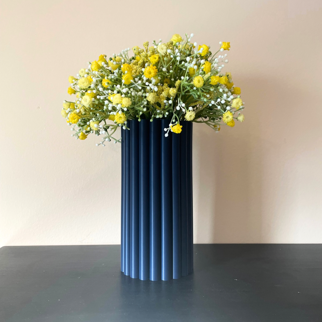 Ribbed Tube Vase