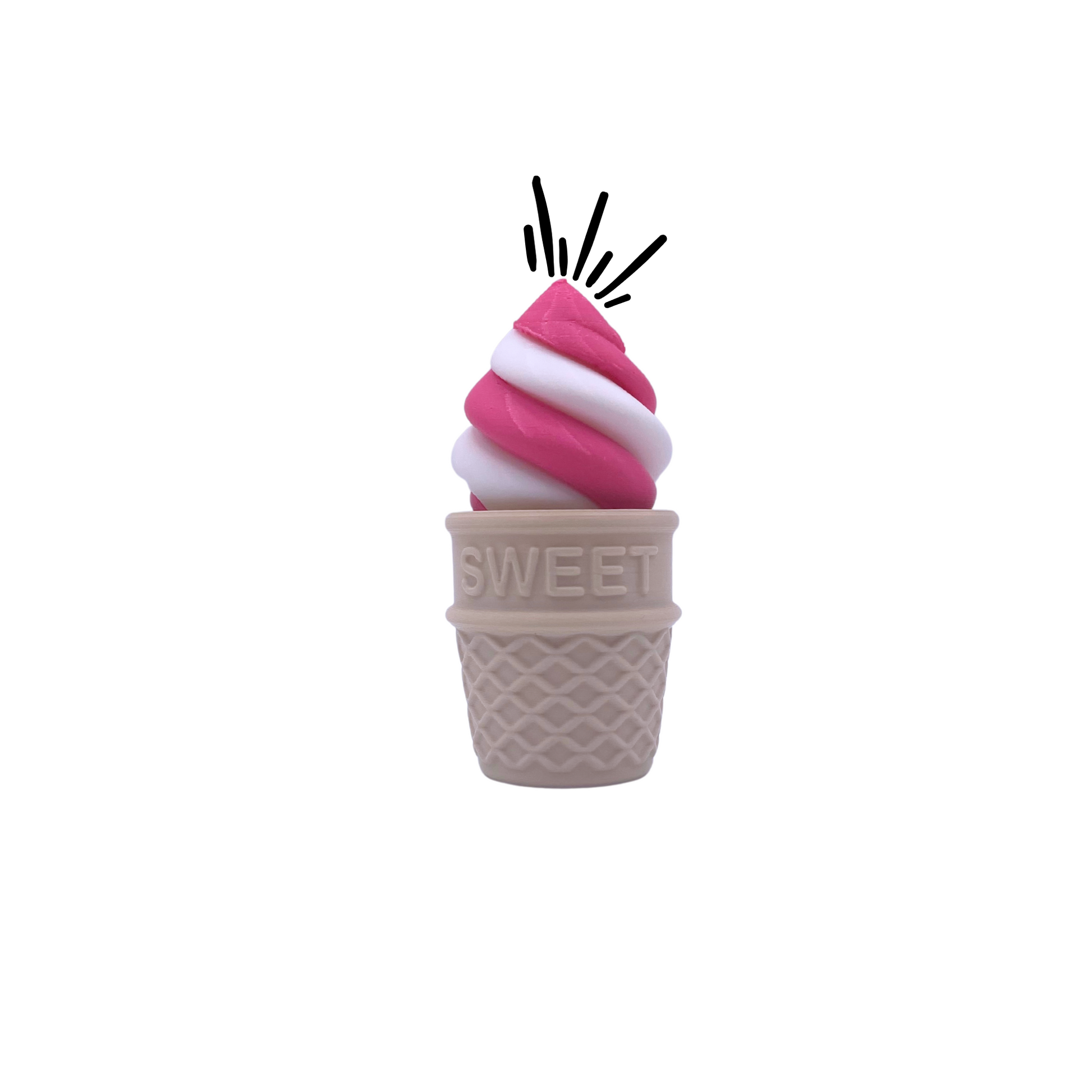 raspberry swirl ice cream clicker fidget