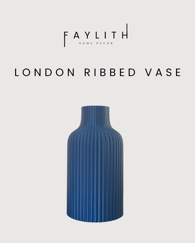 London Large Ribbed Vase